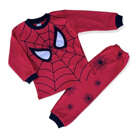 Chlapčenské pyžamo spiderman - červenočierne