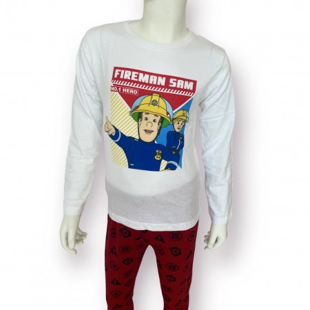 Chlapčenské pyžamo požiarnik Sam - červené 