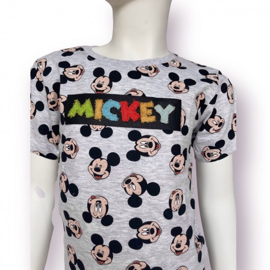Chlapčenské sivé tričko Mickey 