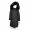 Zimná predĺžená dievčenská bunda - čierna
