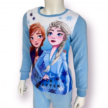 Dievčenské  flísové pyžamo Frozen - modré