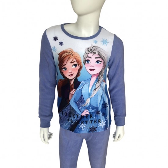 Dievčenské  flísové pyžamo Frozen - fialové