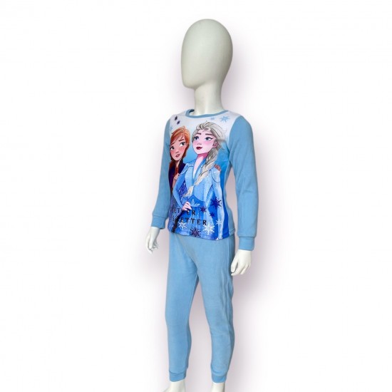 Dievčenské  flísové pyžamo Frozen - modré