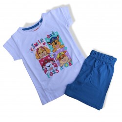 Dievčenské letné pyžamko paw patrol - modré