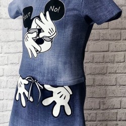 Modré šaty Mickey