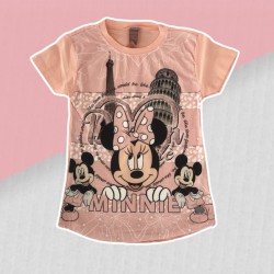 Dievčenské tričko Minnie- marhuľové