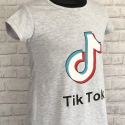 Šedé tričko TIK-TOK