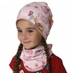 Prechodný dievčenský komplet Skye - čiapka s nákrčníkom