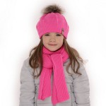 Zimný dievčenský komplet Elif - ružový