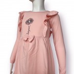 Dievčenské bavlnené šaty s kvetom